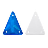Elektriska neonblå Slim Triangle Form Högkvalitativ glas Sew-On Rhinestones